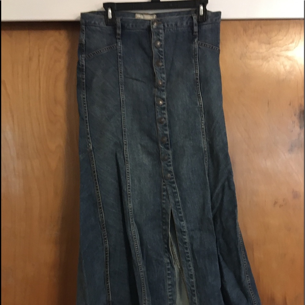 FP Long denim skirt